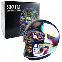 Led skull table lamp