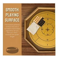 Crokinole 2 in 1 Natural Wood Color