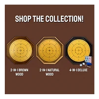 Crokinole 2 in 1 Natural Wood Color