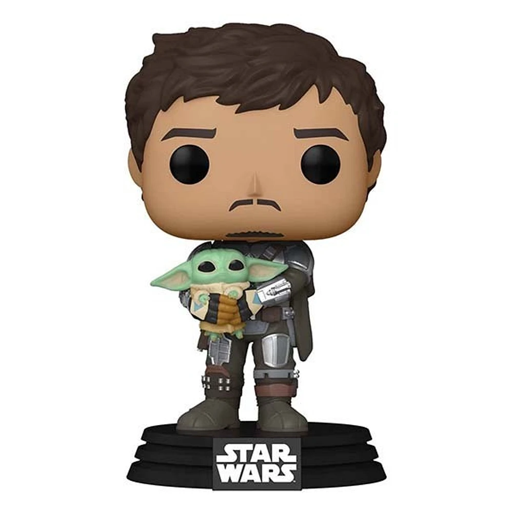 Funko Pop! Star Wars The Mandalorian Mando Holding Child