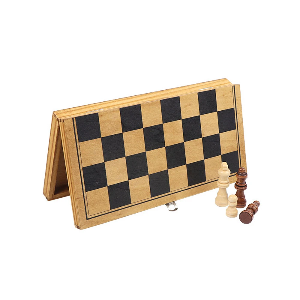 Chess Checkers Magnetic Bamboo Chess Set Family Game Set Chess Game