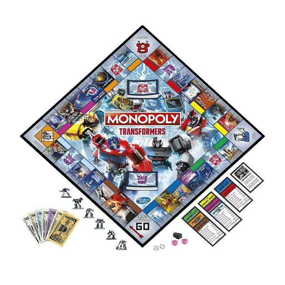 Hasbro Monopoly: Transformers Edition Board Game for 2-6 Players Kids