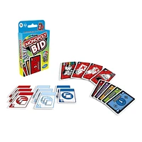 Monopoly Bid Game, Quick-Playing Card Game for 4 Players, Game for Families and Kids