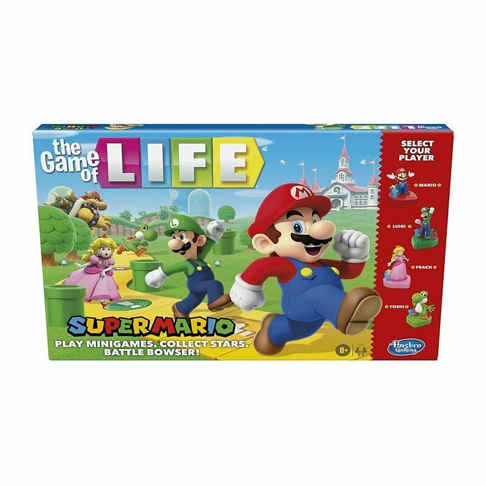 Hasbro The Game of Life: Super Mario Edition Board Game for Kids Ages