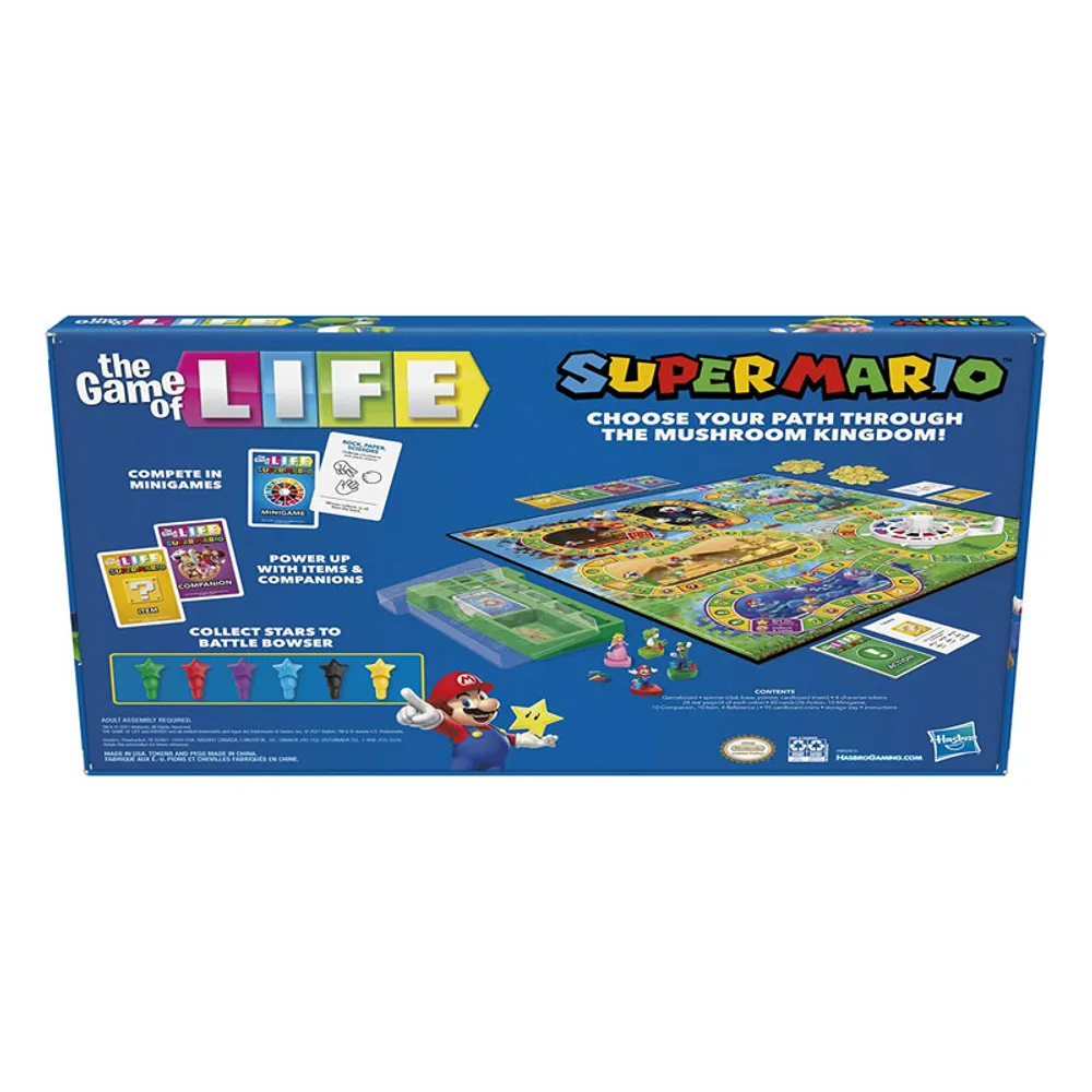 Monopoly Junior Super Mario Edition Board Game, Fun Kids' Ages 5 and Up,  Explore The Mushroom Kingdom as Mario, Peach, Yoshi, or Luigi (