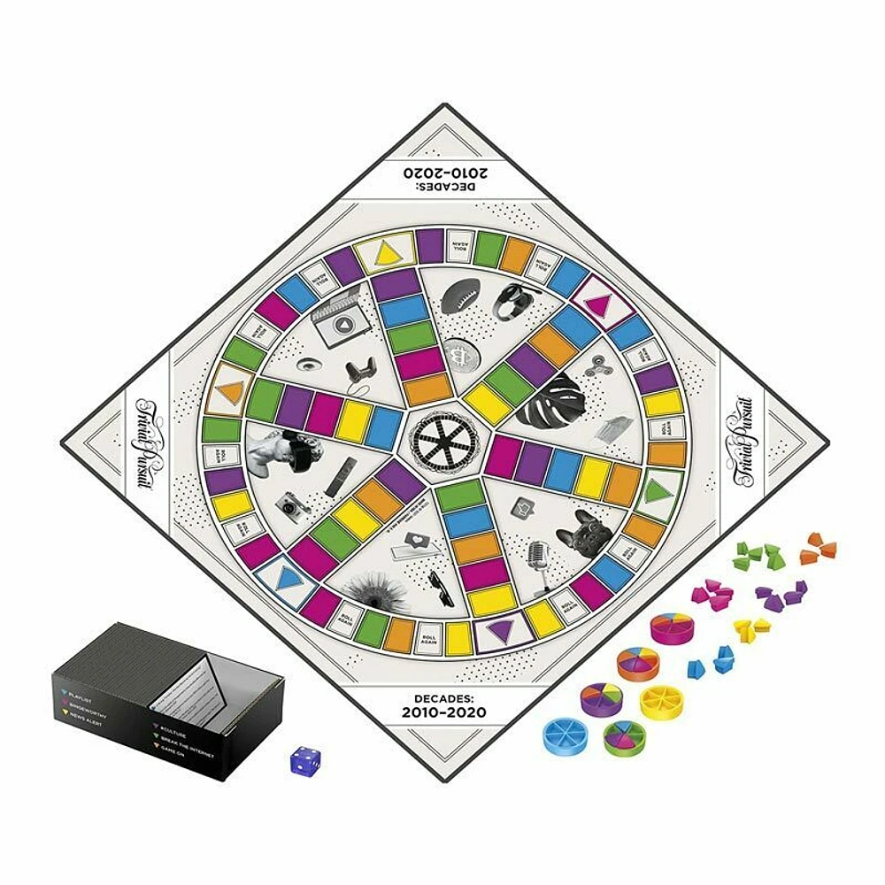 Hasbro Trivial Pursuit Decades 2010 to 2020 Board Game for Adults and Teens, Pop Culture Trivia Game