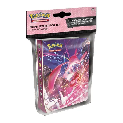 Pokemon Trading Card Game Sword & Shield Fusion Strike Mini Portfolio  (Includes 1 Booster Pack, Holds 60 Cards)