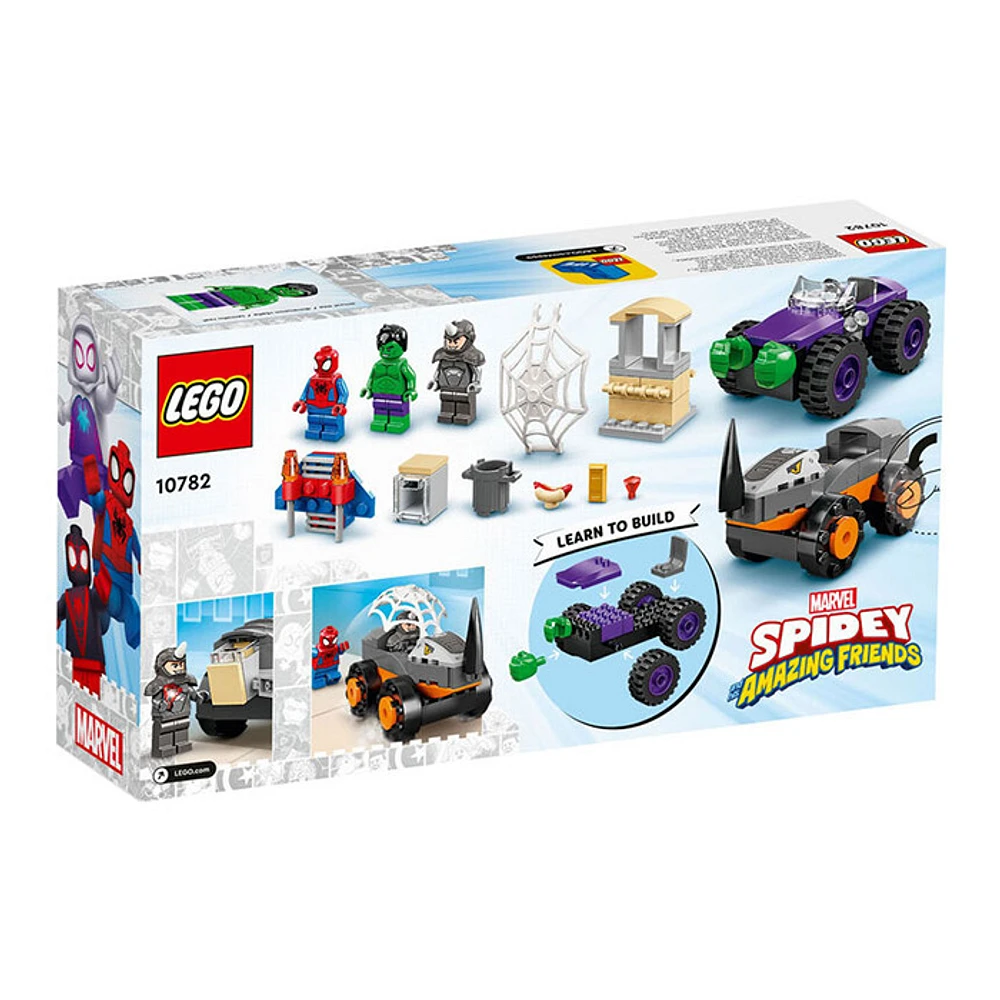 LEGO Marvel Spidey: Hulk vs Rhino Truck Showdown 110PCS