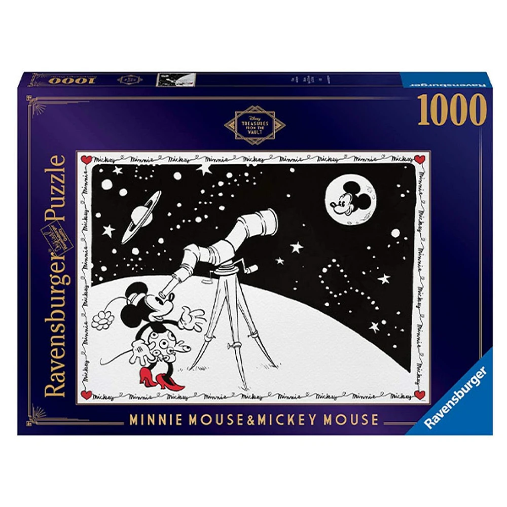 Disney Treasures The Vault Minnie and Mickey Sweethearts 1000 Piece Jigsaw Puzzle