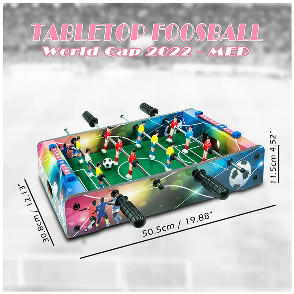 Tabletop Foosball With Legs Medium World Cup Themed