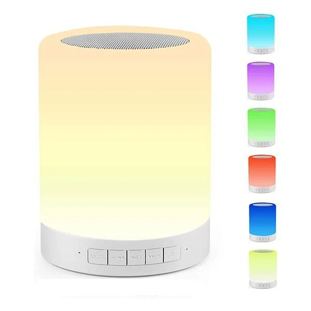 Touch Bedside Lamp Night Light Bluetooth Speaker Rechargeable