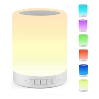 Touch Bedside Lamp Night Light Bluetooth Speaker Rechargeable