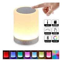 Touch Bedside Lamp Night Light Bluetooth Speaker Rechargeable