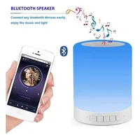 Touch Bedside Lamp Night Light Bluetooth Speaker Rechargeable