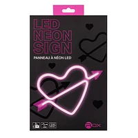 Led neon heart with arrow