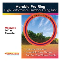 Aerobie Pro Ring Outdoor Flying Disc, 14 Inches – Orange