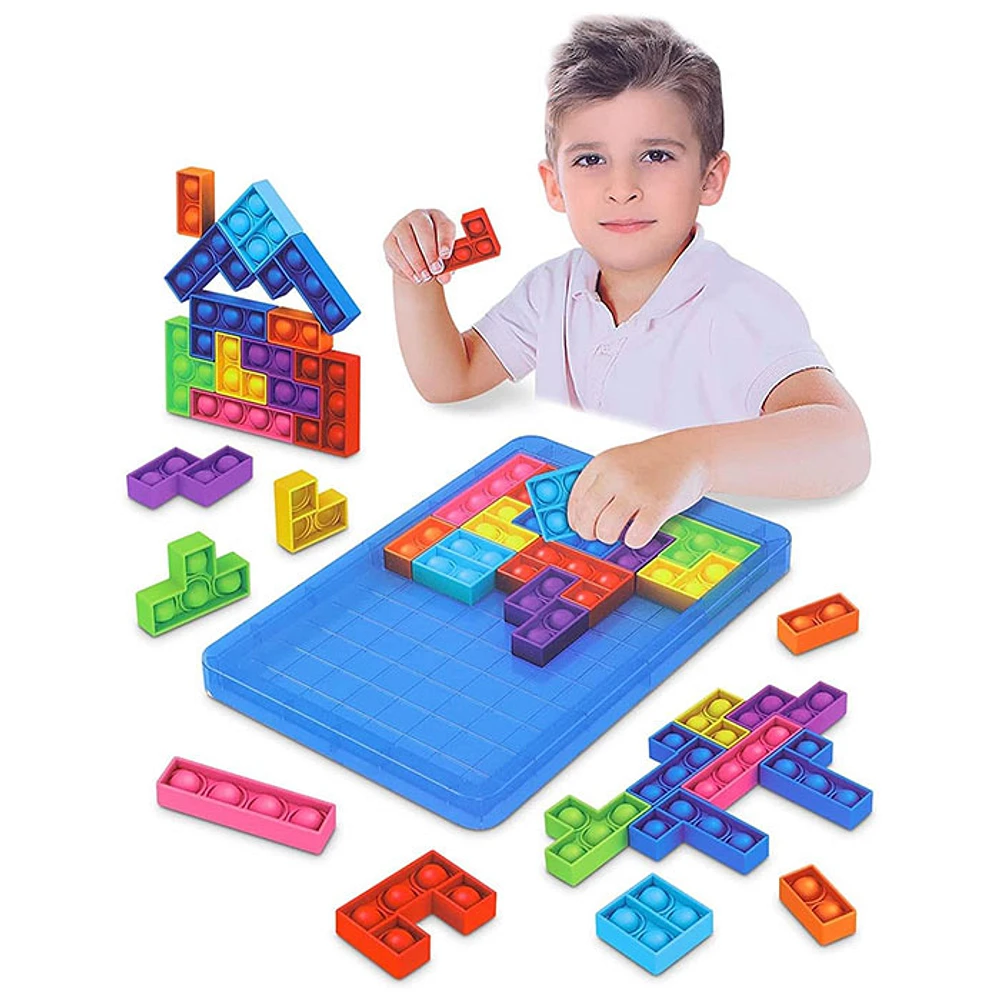 Tetris Children's Puzzle Building Blocks Puzzle Silicone Toy