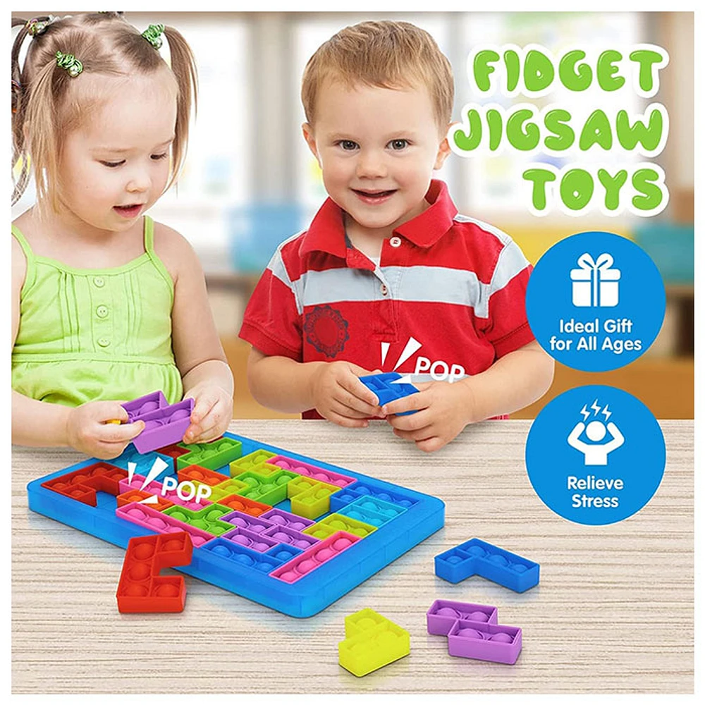 Tambee Silicone Building Block Puzzle Blue