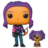 Funko Pop! Marvel Hawkeye Kate Bishop With Lucky The Pizza Dog (Blacklight)