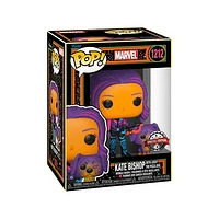 Funko Pop! Marvel Hawkeye Kate Bishop With Lucky The Pizza Dog (Blacklight)