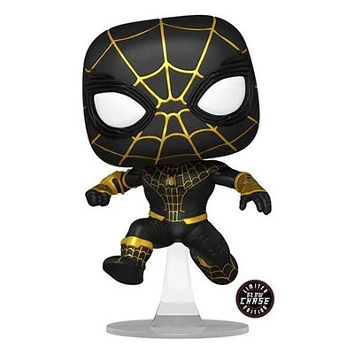 Funko Pop! Marvel No Way Home Spider Man Unmasked Black Suit Chase Edition