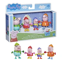 Peppa Pig Peppa’s Club Peppa’s Family Wintertime Figure 4-Pack