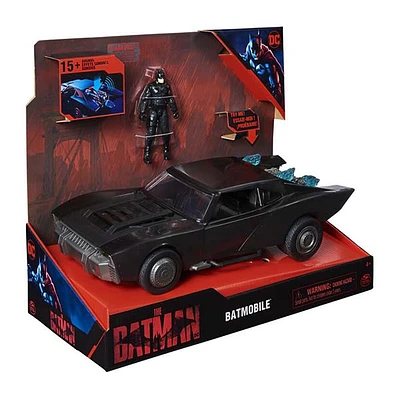 DC Comics, Batman Batmobile with 4″ Batman Figure (Style May Vary)