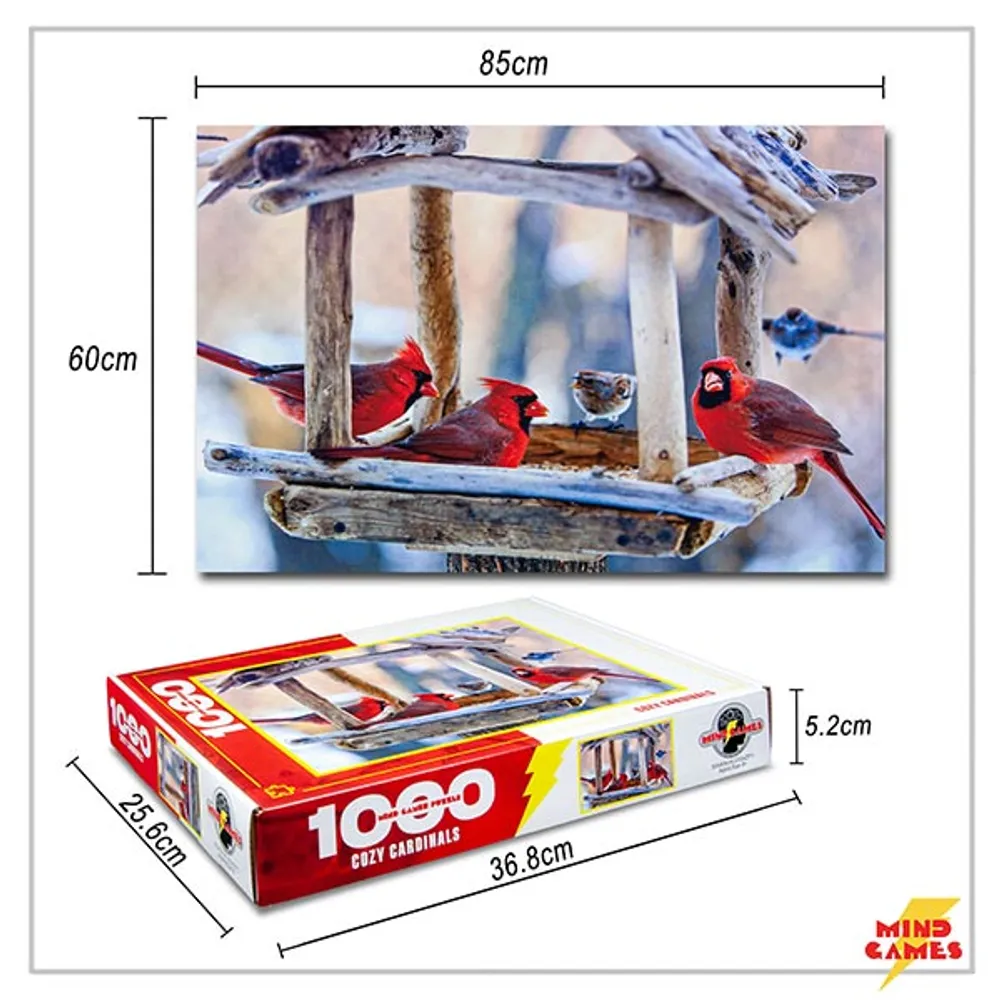 Cozy Cardinals 1000 Pieces Jigsaw Puzzle