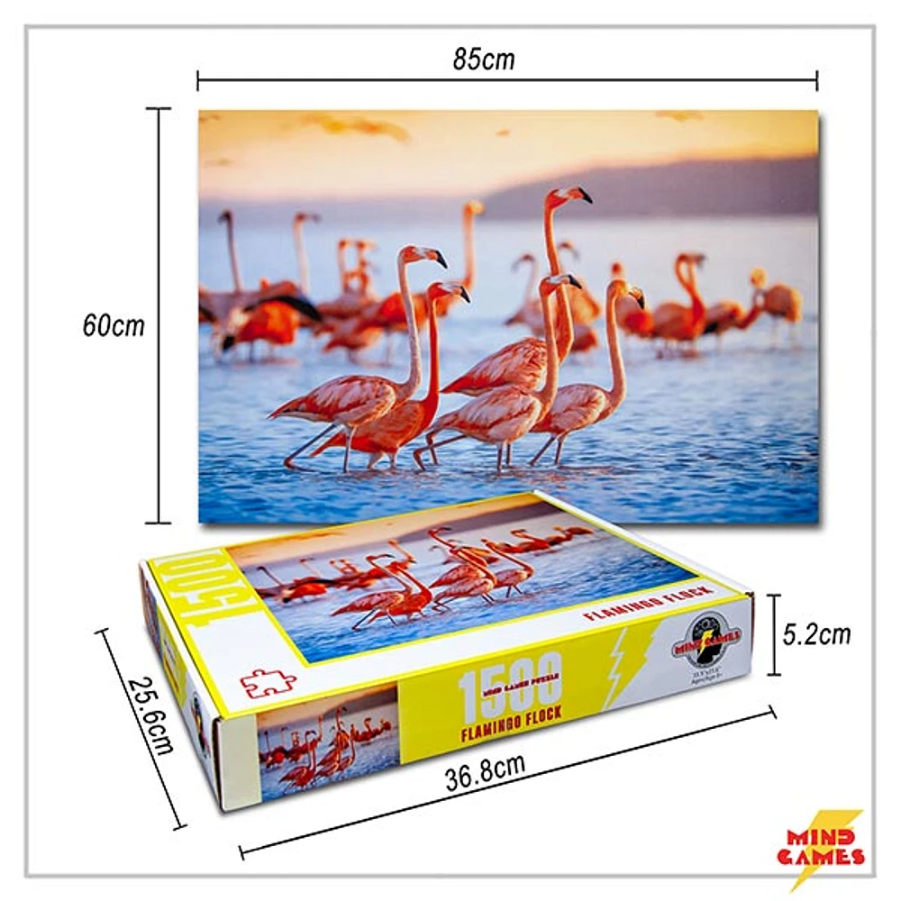 Flamingo Flock 1500 Pieces Jigsaw Puzzle