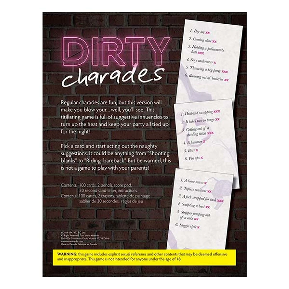 Dirty Charades Party Game