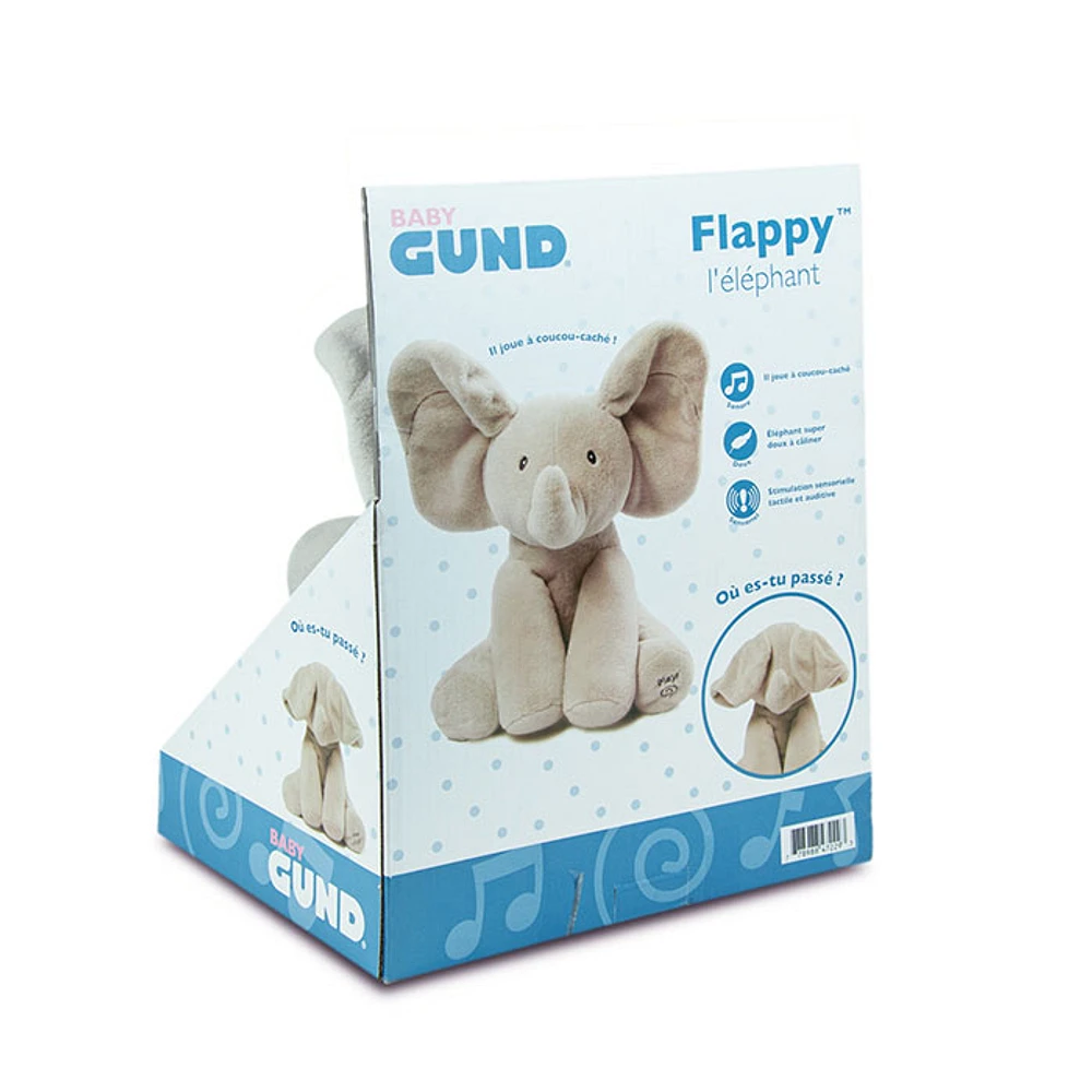 GUND Baby Official Animated Flappy The Elephant Baby Toy 12 Inch Plush French Version