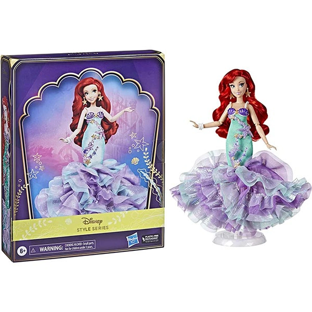 Disney Princess Style Series Ariel Fashion Doll, Deluxe Collector Doll The Little Mermaid Toy