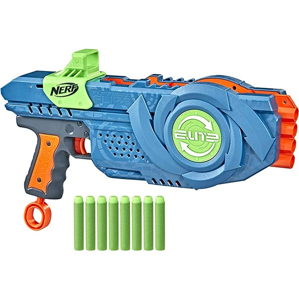 NERF Elite 2.0 Flipshots Flip 8 Blaster Rotating Dart Barrels 8 Dart Capacity 8 Elite Darts