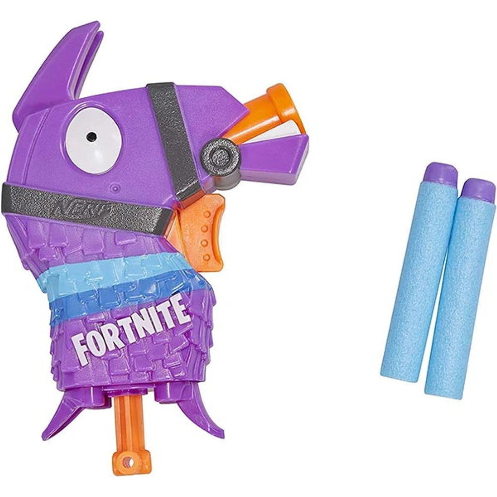 NERF Fortnite Llama Microshots Dart Firing Toy Blaster & 2 Official Elite Darts