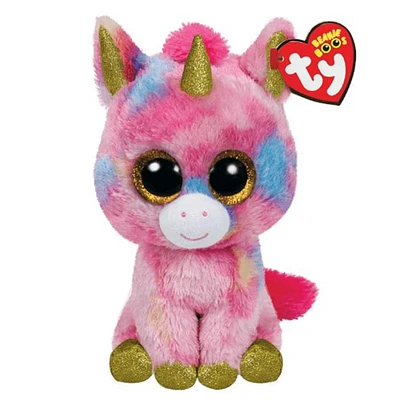 Ty Beanie Boos -Fantasia Multicolor Unicorn Medium Plush