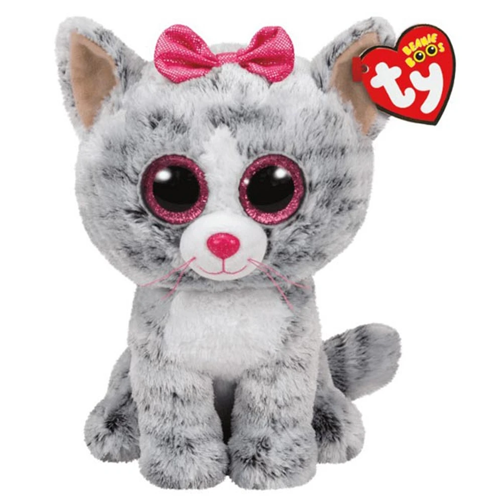 Ty Inc. Beanie Boo Plush Stuffed Animal Kiki the Grey Cat