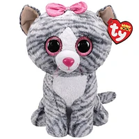 Ty Beanie Boos -Kiki Grey Striped Cat Large Plush