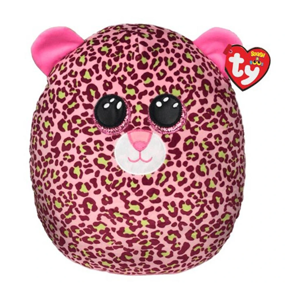 Ty Beanie Boos -Lainey Pink Leopard Large Plush