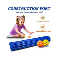 Kids Construction Fort Building Kit 69 PCS Indoor/Outdoor Play