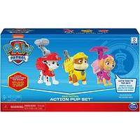 Paw Patrol, Action Pack Pups Marshall, Skye and Rubble 3-Pack of Collectible Toy Figures