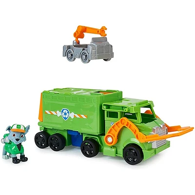 PAW Patrol, Big Truck Pup s Rocky Transforming Toy Trucks with Collectible Action Figure