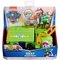 PAW Patrol, Big Truck Pup s Rocky Transforming Toy Trucks with Collectible Action Figure