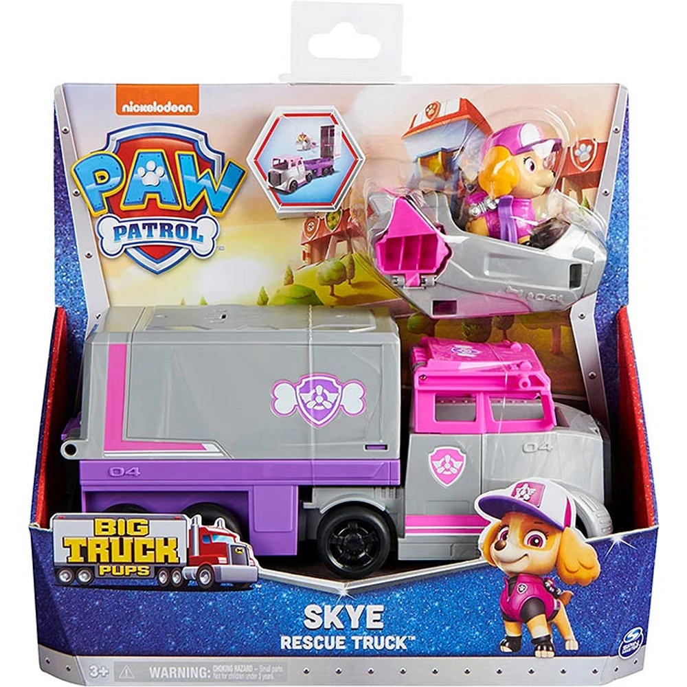 PAW Patrol Big Truck Pup s Skye Transforming Toy Trucks with Collectible Action Figure