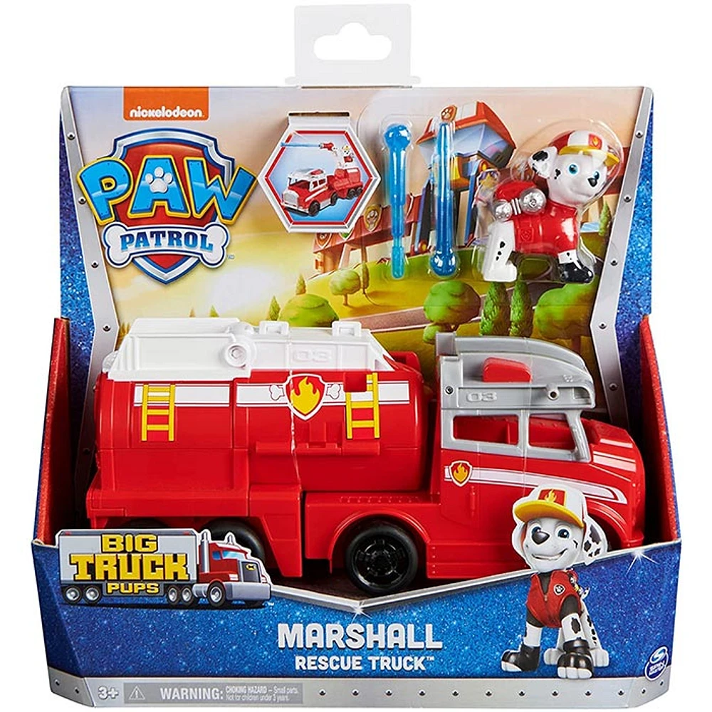 PAW Patrol, Big Truck Pup s Marshall Transforming Toy Trucks with Collectible Action Figure