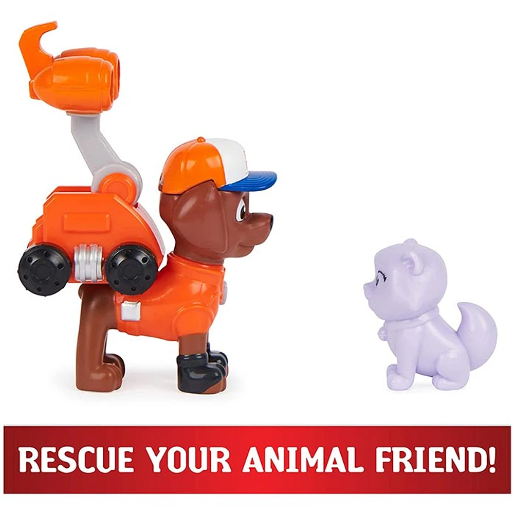 PAW Patrol, Big Truck Pups Zuma Action Figure with Clip-on Rescue Drone