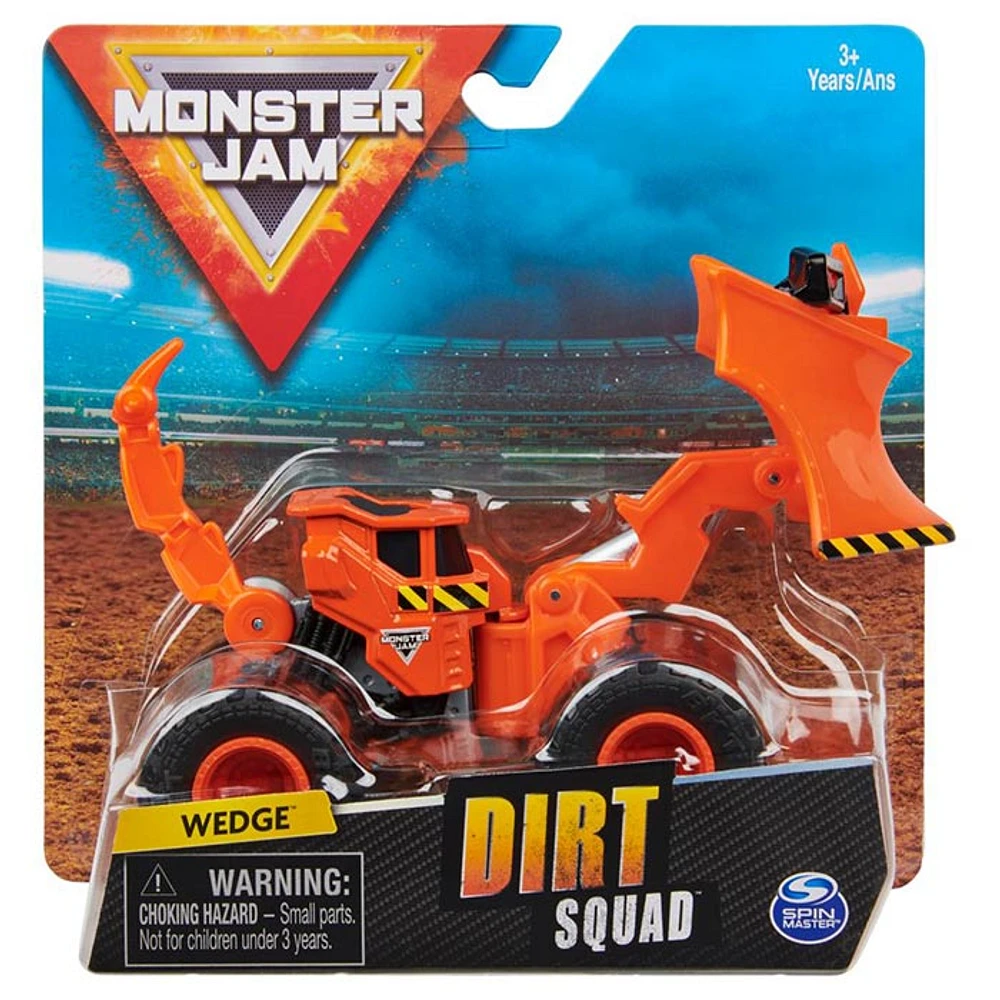 Monster Jam, Official Wedge Dirt Squad Plow Monster Truck with Moving Parts, 1:64 Scale