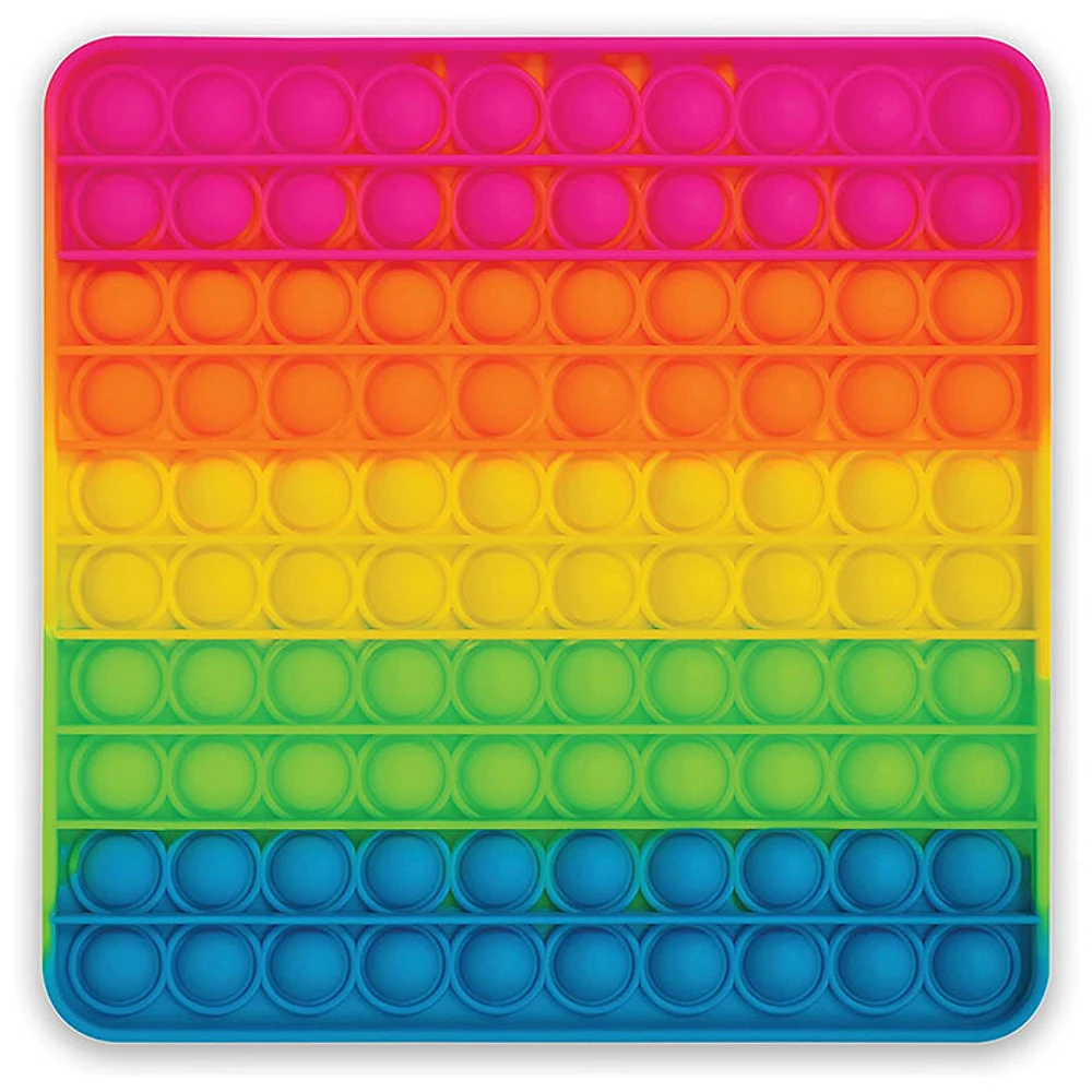 Rainbow Large 8 Bubble Pop Game - Silicone Push Poke Bubble Wrap Fidg