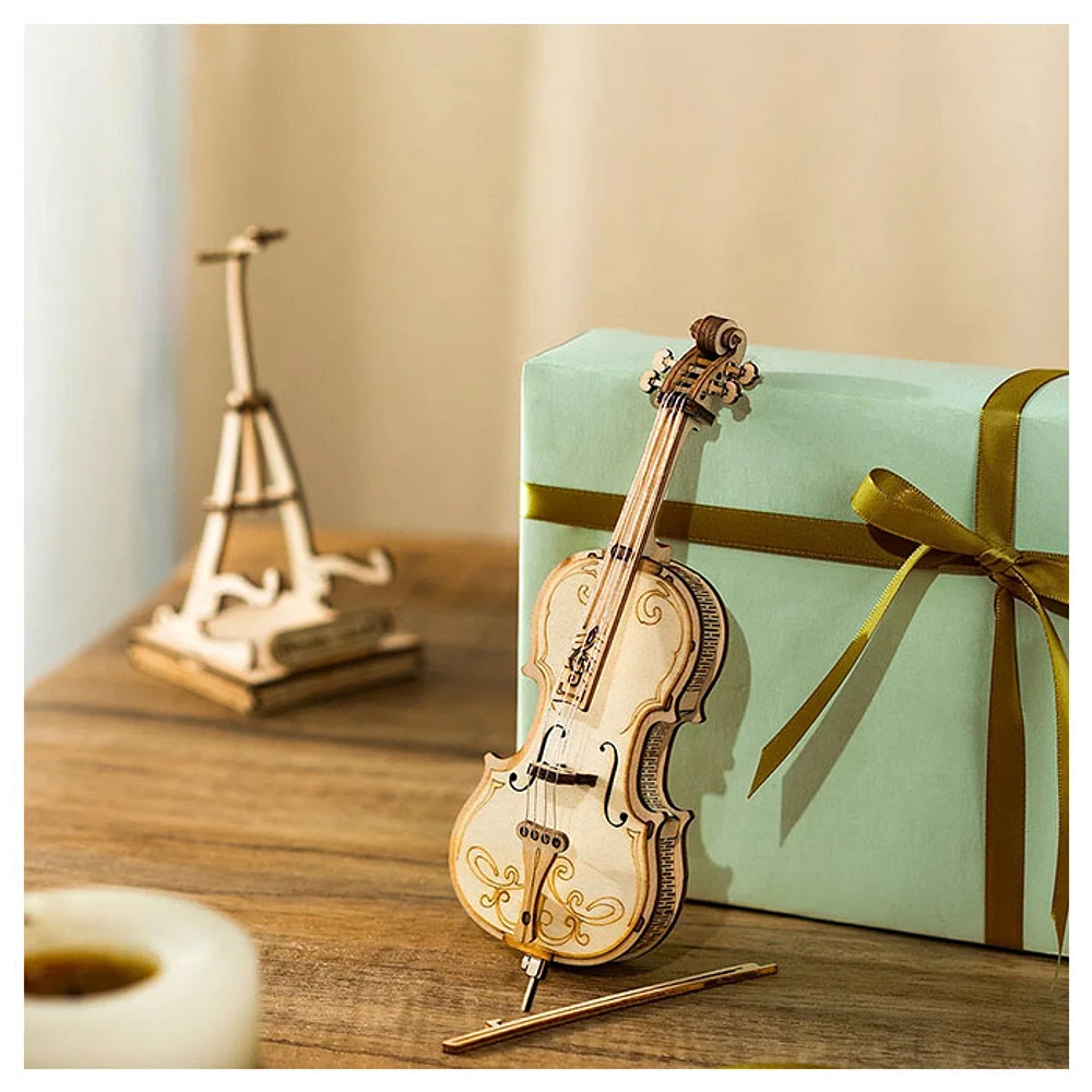 Rolife 3D Wooden Puzzles for Cello Musical Instrument Model DIY