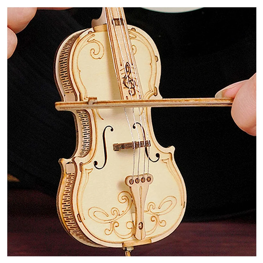 Rolife 3D Wooden Puzzles for Cello Musical Instrument Model DIY