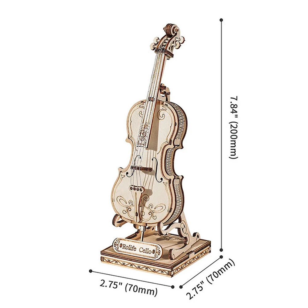 Rolife 3D Wooden Puzzles for Cello Musical Instrument Model DIY